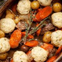 Slow-cooked Beef Stew and Dumplings (Dutch Oven)_image