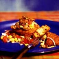 Couscous Fritters with Fresh Corn and Tomato Salsa_image