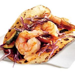 Shrimp and Veggie Tacos With Chipotle image
