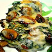 Smothered Chicken with Sauteed Mushrooms & Creamed Spinach Recipe - (4.1/5) image
