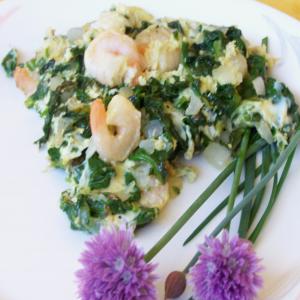 Huevos Revueltos - With Prawns and Baby Spinach image