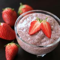 Almond Strawberry Chia Seed Pudding image