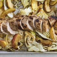 Dijon Pork with Apples and Cabbage image