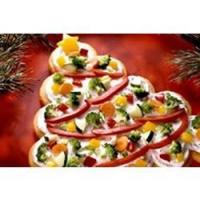 Tree-Shaped Crescent Veggie Appetizers image