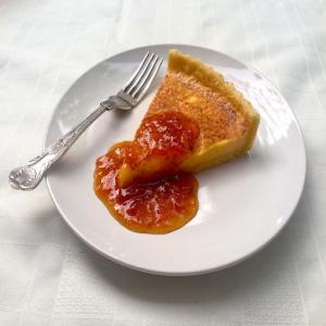 Custard Tart with Peach and Bourbon Jam Recipe - (4.8/5)_image