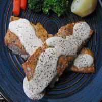 Thyme-Roasted Salmon With Horseradish-Dijon Sour Cream_image