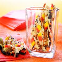 Howling Candy Corn Cookie Bark image