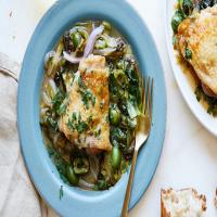 Braised Chicken Thighs With Greens and Olives_image