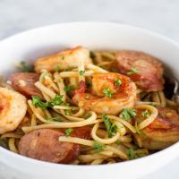 One Pot Cajun Shrimp & Sausage Pasta Recipe - (4.4/5) image