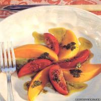 Mango and Tomato Salad with Basil Curry Dressing image