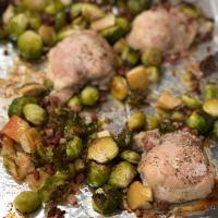 Chicken, Apple, and Brussels Sprout Sheet Pan Dinner image