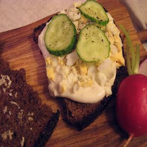 Fried Rye Bread With Egg_image