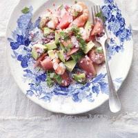 Watermelon, prawn & avocado salad image