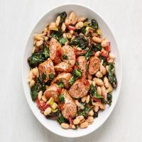 Chard and Beans with Chicken Sausage_image
