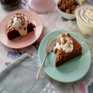 Chocolate-Tahini Fudge Cake image