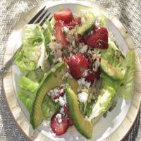 Herbed Romaine Salad With Strawberries and Feta image