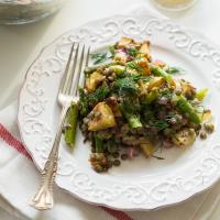 Roasted Potato and Asparagus Lentil Salad with Tangy Mustard-Lemon Dressing_image