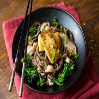 Soba Noodles With Shiitakes, Broccoli and Tofu image