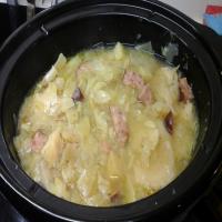 Slow Cooked Polish Sausage, Cabbage and Potato Soup_image