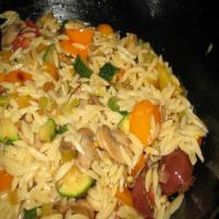 Orzo Pasta With Sauteed Vegetables image