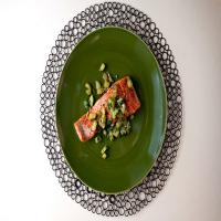 Sautéed Salmon With Brown Butter Cucumbers image