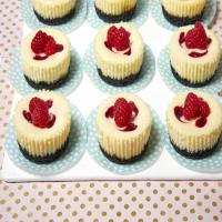 Mini White Chocolate-Raspberry Cheesecakes image