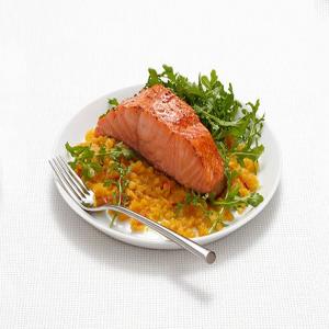 Salmon With Curried Lentils image