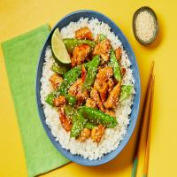 Chicken & Snow Pea Stir-Fry with Jasmine Rice & Sesame Seeds_image