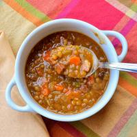 Instant Pot® Lentil and Ham Soup image
