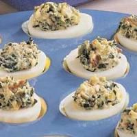 Spinach Deviled Eggs image
