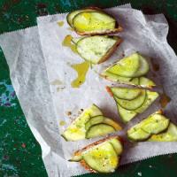 Cucumber-Feta Toasts image