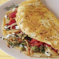 Mediterranean Supper Omelet with Fennel, Olives, and Dill image