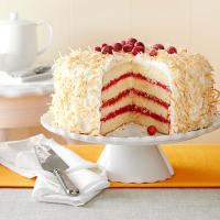 Cranberry Coconut Cake with Marshmallow Cream Frosting image