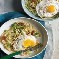 Spaghetti with Frisee and Fried Egg image