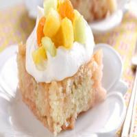Peach-Mango Sunrise Poke Cake image