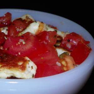 Halloumi Cheese and Tomato Salad in a Caper Vinaigrette image