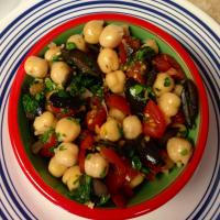 Chickpeas Salad With Black Olives image