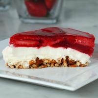 Strawberry Pretzel Cheesecake Recipe by Tasty image