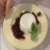 Yogurt Panna Cotta with Blueberry Compote image