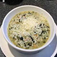 Chicken, Rice and Spinach Soup image