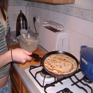 Pouring Batter for Traditional Pancakes image