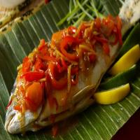 Chinese New Year Whole Fish With Sweet and Sour Vegetables_image