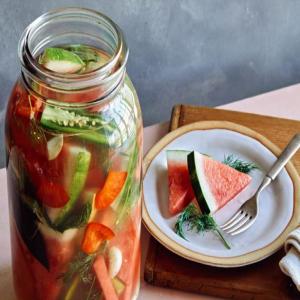 Pickled Watermelon with Peppers and Celery image