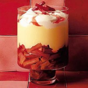 Rhubarb & custard trifle image
