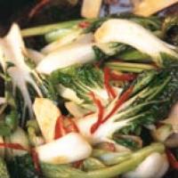 Stir-Fried Chinese Greens with Ginger, Oyster and Soy Sauce image