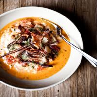 Shrimp and Grits With Roasted Tomato, Fennel and Sausage_image
