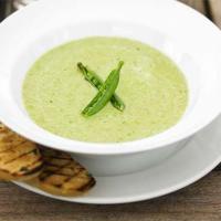 Fresh pea & lovage soup image