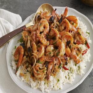 Three-Chile BBQ Shrimp with Cheesy Rice_image