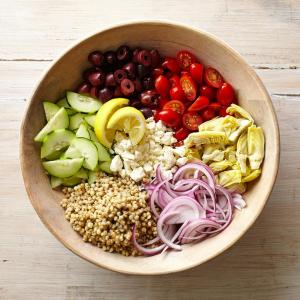 Greek Sorghum Bowl with Artichokes and Olives_image