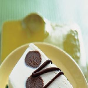 Mint-Truffle Ice Cream Terrine with Mint and Chocolate Sauces_image
